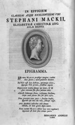 In effigiem clarissimi atque excellentissimi viri, Stephani Mackii, Elisabethae Christinae Aug. Aula [...]
