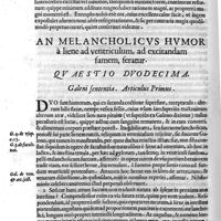 0804 - Page 132 - An melancholicus humor a liene ad ventriculum, ad excitandam famen, feratur. Quaestio duodecima