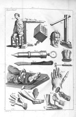 Fig. 1. Ventouse / Fig. 2 et 3. Instruments à scarifier / Fig. 4 et 5. Ambe d'Hippocrate / Fig. 10.  [...]