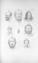 Pl. XCII. Fig. 1. Socrate / Fig. 2. Platon / Fig. 3. Leibnitz / Fig. 4. Andrieux / Fig. 5. Pindare / [...]