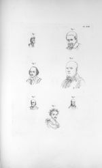 Pl. XCIII. Fig. 1. Antonin-le-Pieux / Fig. 2. Saint Vincent-de-Paule / Fig. 3. Shakespear / Fig. 4.  [...]