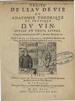 [Portraits de Basile Valentin et Hermès Trismegiste] - Traité de l'eau de vie ou anatomie théorique  [...]