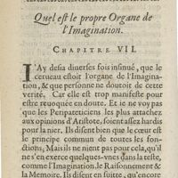0058 - Page 40 - Quel est le propre organe de l'imagination. Chapitre VII