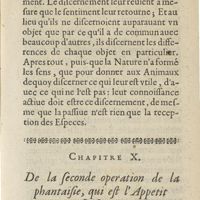 0085 - Page 67 - Chapitre X. De la seconde operation de la phantaisie, qui est l'appetit sensitif