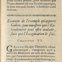 0321 - Page 303 - Examen de l'exemple qu'apporte Galien, pour monstrer que l'entendement peut estre malade, sans que l'imagination le soit. Chapitre VI