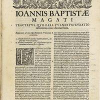0345 - Page 133 - Ioannis Baptistae Magati Tractatus, quo rara vulnerum curatio defenditur contra Sennerthum. Apparatus ad duas Quaestiones de vulnerum curatione
