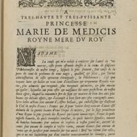 0127 - Page 113 - A tres-haute et tres-puissante Princesse Marie de Medicis Royne Mere du Roy