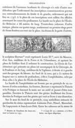 Louis XV(...) agréant les plans de l'édifice dont il ordonne la construction [bandeau sculpté en faç [...]