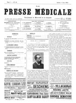 Gilles de la Tourette - La Presse médicale - [Volume d'annexes]