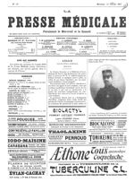 Kelsch (Louis-Félix-Achille) - La Presse médicale - [Volume d'annexes]