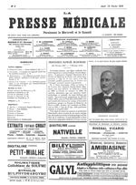 Professeur Blanchard - La Presse médicale - [Volume d'annexes]