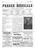 Professeur Chantemesse - La Presse médicale - [Volume d'annexes]