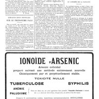 0004 - Page 4 - La maison du médecin. Modeste essai sur la solidarité confraternelle [F. Helme] / Quelques idées nouvelles sur le tréponème pâle [M. Chabeaux] / La puériculture au Congrès de la natalité