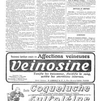 0014 - Page 14 - Faculté de Paris. Clinique médicale de l'Hôtel-Dieu / Clinique Baudelocque / Thérapeutique / Maladies chroniques de la nutrition / Facultés de Province. Ecole de médecine d'Amiens / Hôpitaux et hospices. Hôtel-Dieu / Sanatorium de Larue / Concours. Médecin de l'assistance médicale / Externat