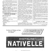 0023 - Page 23 - Société de médecine publique et de génie sanitaire. Voeux de l'Association des directeurs de bureaux d'hygiène / Bibliographie / Sommaires des revues. Revue philanthropique / Concours. Bourses de doctorat / Dentiste adjoint des hôpitaux / Externat / Nouvelles. Paris et départements. Distinctions honorifiques / Inauguration du buste du Professeur Jules Courmont à la Faculté de médecine de Lyon / Erratum / Les médecins aux Armées. Les décorés (Voir la suite, p. 27.)