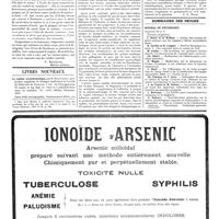 0080 - Page 80 - Questions médico-militaires. Ecole de Bordeaux. Médecine navale et coloniale [P. Bonnette] / Livres nouveaux. Le typhus exanthématique, par D. Daniélopolu... Ch. Gobl, éditeur, Bucarest, 1919 [P.-L. Marie] / Sommaires des revues. Journal de physiologie