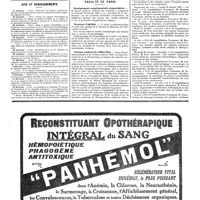 0086 - Page 86 - Cours, leçons et conférences du 17 au 25 janvier 1920. Samedi 24 janvier / Dimanche 25 janvier / Avis et renseignements / Faculté de Paris. Enseignement complémentaire de psychiatrie / Vacances d'agrégés / Clinique médicale de l'Hôtel-Dieu