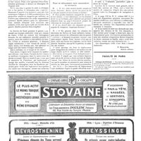 0094 - Page 94 - Questions actuelles. L'État et les chirurgiens [P. Desfosses] / Questions médico-militaires. Frais de déplacement pour changements de résidence [P. Bonnette] / Faculté de Paris. Clinique obstétricale