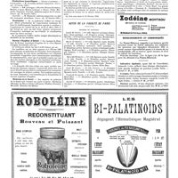 0117 - Page 117 - Nouvelles. Paris et départements. Le nouveau ministère / Distinctions honorifiques / Nomination / Bureau d'hygiène d'Epinal / Médecins de la santé / Actes de la Faculté de Paris / Renseignements et communiqués