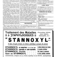 0135 - Page 135 - Livres nouveaux. Toxines et antitoxines, par M. Nicolle, E. Césari et C. Jouan... (Masson et Compagnie, éditeurs, Paris, 1919)... [P.-L. Marie] / Bibliographie / Livres reçus / Sommaires des revues. La revue de stomatologie