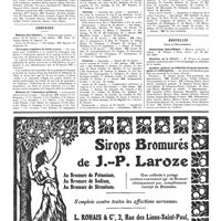 0138 - Page 138 - Hôpitaux et hospices. Hôpitaux de Lyon / Concours. Médecin des hôpitaux / Chirurgien suppléant de Saint-Lazare / Médecin de l'assistance médicale / Internat / Externat / Nouvelles. Paris et départements. Distinctions honorifiques / Ministère de la guerre / Syndicat général de médecins français électrologistes et radiologistes