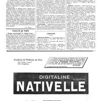 0167 - Page 167 - Livres nouveaux. Technique clinique médicale et séméiologie élémentaires, publiées sous la direction du Dr E. Sergent, avec la collaboration de MM. Ribadeau-Dumas, Lian, d'Heucqueville, Fécarotta, Chauvet, Pruvost, Hazard... (A. Maloine, éditeur, Paris, 1920)... [P.-L. Marie] / Faculté de Paris. Clinique gynécologique de l'hôpital Broca / Bactériologie / Concours. Médecin des hôpitaux / Internat / Externat