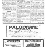 0187 - Page 187 - Cours, leçons et conférences du 7 février au 15 février 1920. Dimanche 15 février / Hôpitaux et hospices. Répartition dans les services hospitaliers / Concours. Médecin des hôpitaux / Dentiste adjoint des hôpitaux / Prix de l'Internat / Internat / Externat / Le service médical de nuit (Voir la suite, p . 189.)