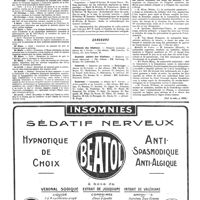 0231 - Page 231 - Avis et renseignements / Faculté de Paris. Thérapeutique / Concours. Médecin des hôpitaux / Dentiste adjoint des hôpitaux / Internat / Externat / Nouvelles. Distinctions honorifiques (Voir la suite, p. 233.)