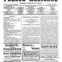 0265 - Page 265 - Sommaire / Impressions d'Amérique : l'état actuel des esprits américains dans le monde médical et l'opportunité d'une association médicale franco-américaine. La radiumthérapie aux États-Unis