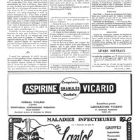 0274 - Page 274 - Questions médico-militaires. Réorganisation des Ecoles de santé militaires [P. Bonnette] / La médecine à travers le monde. Serbie / États-Unis / Angleterre / Livres nouveaux. Le mythe des symbiotes, par M. Auguste Lumière... (Masson et Compagnie, éditeurs), Paris, 1919... (Voir la suite, p. 279.)
