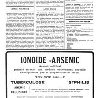 0340 - Page 340 - La médecine à travers le monde. Suisse / Livres nouveaux. Examens de laboratoire du médecin praticien, par M. Guy Laroche, préface du Prof. Chauffard... (Masson et Compagnie, éditeurs, Paris, 1919)... [P.-L. Marie] / Livres reçus / Sommaires des revues. Revue philanthropique
