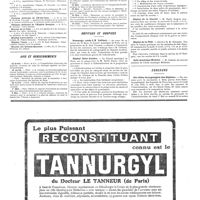 0390 - Page 390 - Cours, leçons et conférences du 12 au 17 avril 1920. Vendredi 16 avril / Samedi 17 avril / Avis et renseignements / Hôpitaux et hospices. Hommage rendu à M Vaillant / Hôpital Saint-Antoine / Hôpital de la Charité / Hôpital de la Pitié / Asile municipal Michelet / Concours. Oto-rhino-laryngologiste des hôpitaux