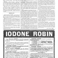 0391 - Page 391 - Concours. Oto-rhino-laryngologiste des hôpitaux / Externat / Nouvelles. Enfants assistés de la Seine / Médecin de l'état civil / Comité consultatif de santé / Commission supérieure d'hygiène et d'épidémiologie militaire / Conseil supérieur de surveillance des eaux / La lutte contre le cancer / Orthopédie / Bureau d'hygiène de Valenciennes / L'avancement des élèves de l'école de Bordeaux / La lutte contre l'alcoolisme (Voir la suite, p. 393.)