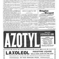0417 - Page 417 - Nouvelles. Conférences d'ophtalmologie / Corps de santé militaire / Service de santé de la marine / Corps de santé des troupes coloniales / Actes de la Faculté de Paris / Renseignements et communiqués (Voir la suite, p. 419.)
