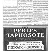0449 - Page 449 - La syphilis neurotrope existe-t-elle ? Bibliographie / Questions médico-militaires. Soins gratuits aux blessés et malades de guerre [P. Bonnette] / Livres nouveaux. Oto-rhino-laryngologie du médecin praticien, par M. Georges Laurens... (Masson et Compagnie, éditeurs, 1919)... [Francis Munch] / 200 consultations médicales pour les maladies des enfants, par le Dr J. Comby... Paris, 1920 (Masson et Compagnie, éditeurs)...