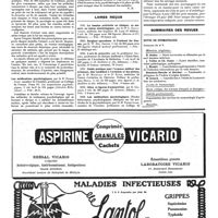 0450 - Page 450 - Livres nouveaux. 200 consultations médicales pour les maladies des enfants, par le Dr J. Comby... Paris, 1920 (Masson et Compagnie, éditeurs)... / Les médications psychologiques, par le Dr Pierre Janet... Tome III. Les acquisitions psychologiques... (Librairie Félix Alcan)... / Livres reçus / Sommaires des revues. Revue de stomatologie