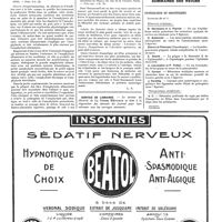 0472 - Page 472 - Livres nouveaux. L'anaphylaxie alimentaire, par MM. Guy Laroche, Ch. Richet fils et F. Saint-Girons... (J.-B. Baillière et fils, éditeurs, Paris, 1919)... [P.-L. Marie] / Lolotte du Quartier Latin (Scènes de la vie médicale), par René Beaumesnil... Administration de Physis..., Paris... / Sommaires des revues. Gynécologie et obstétrique