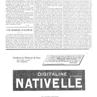 0487 - Page 487 - Lettre de Hollande. Hector Treub. 1er août 1856-7 avril 1920 [Nécrologie] / Une épidémie d'alopécie