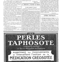 0491 - Page 491 - Questions médico-militaires. Médecin auxiliaire de complément au Maroc [P. Bonnette] / La médecine à travers le monde. La grippe espagnole à Varsovie / Livres nouveaux. La méningite tuberculeuse de l'enfant, par A. Lesage... (Masson et Compagnie, éditeurs, Paris, 1919)...