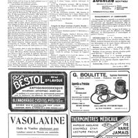 0505 - Page 505 - Nouvelles. Paris et départements. Office international d'hygiène / Corps de santé militaire / Corps de santé des troupes coloniales / Etranger. Congrès du Royal Institute of public health / Renseignements et communiqués (Voir la suite, p. 507.)