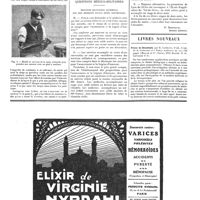 0515 - Page 515 - Variétés. Une main automatique pour mutilés [R. Villers] / Questions médico-militaires. Services militaires accomplis par des médecins civils après convention / Stage de la promotion de Lyon de 1914 au Val-de-Grâce [P. Bonnette] / Livres nouveaux. Précis de biochimie, par E. Lambling... (Masson et Compagnie, Paris), 1919...