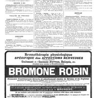0567 - Page 567 - Cours, leçons et conférences du 9 au 16 mai 1920. Samedi 15 mai / Dimanche 16 mai / Facultés de Province. Faculté de médecine de Lyon / Faculté de médecine d'Alger / Concours. Agrégation / Accoucheur des hôpitaux / Ophtalmologiste des hôpitaux / Sanatorium d'Angicourt / Internat / Externat / Ecole de médecine d'Amiens / Ecole de médecine d'Angers / Ecole de médecine de Nantes / Nouvelles. Distinctions honorifiques (Voir la suite, p. 569.)