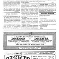 0574 - Page 574 - Questions actuelles. La vérité et le monde [P. Desfosses] / Livres nouveaux. La lutte contre la tuberculose pulmonaire, basée sur une théorie nouvelle de la tuberculinisation des sommets, par M. Emile Spehl... (préface du Professeur M. Letulle)... (G. Doin, éditeur... Paris)... [L. Rivet] / Sommaires des revues. Archives d'ophtalmologie