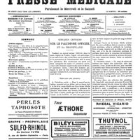 0581 - Page 581 - Sommaire / Quelques critiques sur le paludisme officiel et sa prophylaxie. Résultats des examens