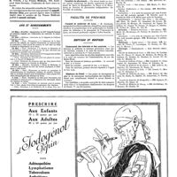 0615 - Page 615 - Avis et renseignements / Faculté de Paris. Facultés de pharmacie / Facultés de Province. Faculté de médecine de Lyon / Hôpitaux et hospices. Classement des internes et des externes / Hôpitaux de Douai / Concours. Agrégation