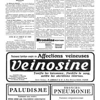 0641 - Page 641 - Concours. Externat / Nouvelles. La Maison du médecin / Société de médecine publique et de génie sanitaire / Corps de santé militaire / Actes de la Faculté de Paris / Renseignements et communiqués (Voir la suite, p. 643.)
