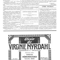 0659 - Page 659 - Intérêts professionnels. Concours pour médecins inspecteurs des Écoles de la Seine / Questions médico-militaires. Sursis d'incorporation après un an de service [P. Bonnette] / Livres nouveaux. Treatment of the neuroses, par Ernest Jones... (Baillière, Tindall and Cox. Londres)...