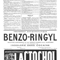 0691 - Page 691 - Concours. Agrégation / Prosectorat / Adjuvat / Ophtalmologiste des hôpitaux / Médecin de l'assistance médicale / Ecole de médecine de Rennes / Ecole de médecine de Clermont / Nouvelles. Distinctions honorifiques / Glorification des médecins morts pour la Patrie / Congrès français de médecine (XVe session) / Conseil supérieur des Sociétés de secours mutuels / Cours de vacances (Voir la suite, p. 693.)
