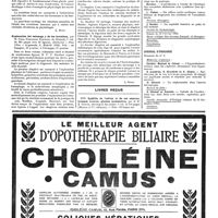 0704 - Page 704 - Livres nouveaux. Quatre leçons sur les sécrétions internes, par E. Gley... Librairie J.-B. Baillière et fils, Paris... [L. Rivet] / Exploracion del estomago y de los intestinos, par M. Fidel Fernandez Martinez... (Editorial «Plus Ultra»... Madrid 1920)... [L. Rivet] / Livres reçus / Sommaires des revues. Revue de stomatologie / Journal d'urologie
