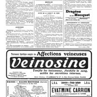 0713 - Page 713 - Hôpitaux et hospices. Clinique médicale de l'Hôtel-Dieu / Concours. Prosectorat / Chirurgien des hôpitaux / Ophtalmologiste des hôpitaux / Oto-rhino-laryngologiste des hôpitaux / Médecin de l'assistance médicale / Nouvelles. Le transport des malades / Actes de la Faculté de Paris / Renseignements et communiqués (Voir la suite, p. 715.)